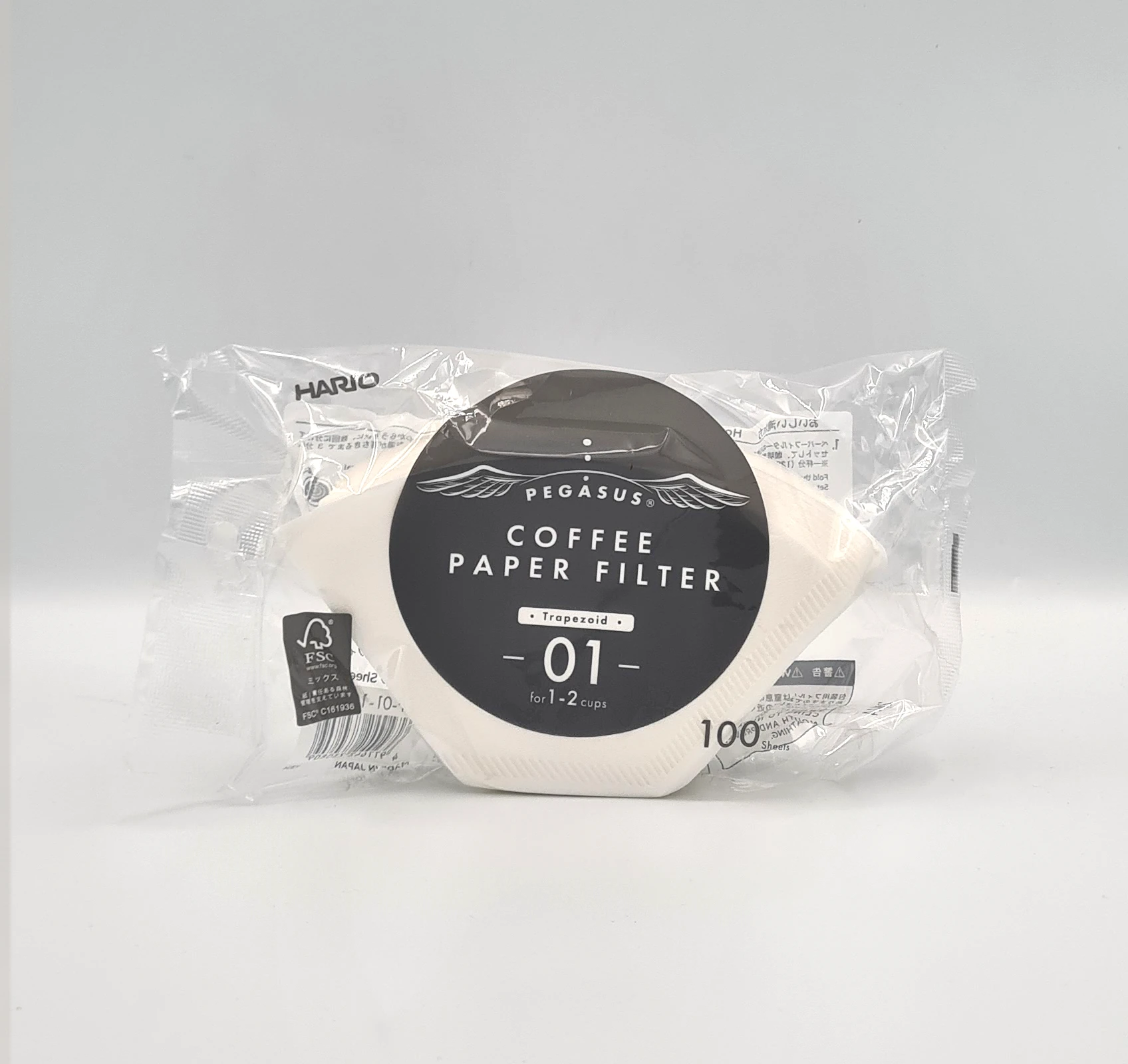 Hario – Filtry papierowe białe PEGASUS 01 – 100 Sztuk